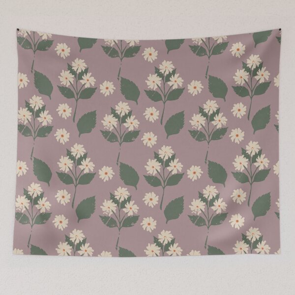 Item preview, Night-Flowering Jasmine Floral Pattern - Dusty Mauve designed and sold by  Boho Vibes Studio.