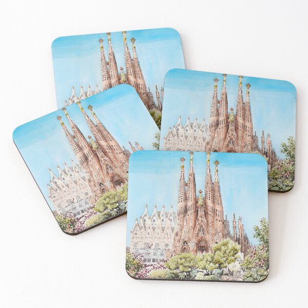 Item preview, La Sagrada Familia Watercolor Print – Barcelona Spain Wall Art designed and sold by POSTERIOCREW.