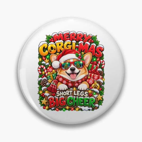Item preview, Funny Merry Corgi-mas Short Legs Big Cheer Christmas Dog designed and sold by JezzasFunnyShirts .