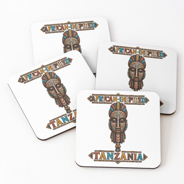 Item preview, African Inspired Tanzania Wooden Mask Carved Art designed and sold by puzzell.