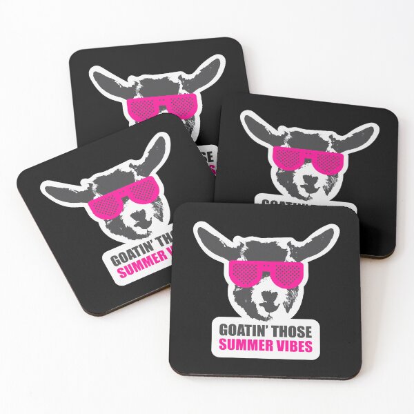 Item preview, Goatin Those Summer Vibes Funny Pink Sunglasses Art designed and sold by Simplesaints.