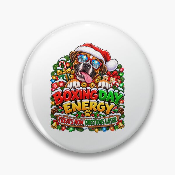 Item preview, Funny Boxer Christmas Boxing Day Energy Festive Dog Design designed and sold by JezzasFunnyShirts .