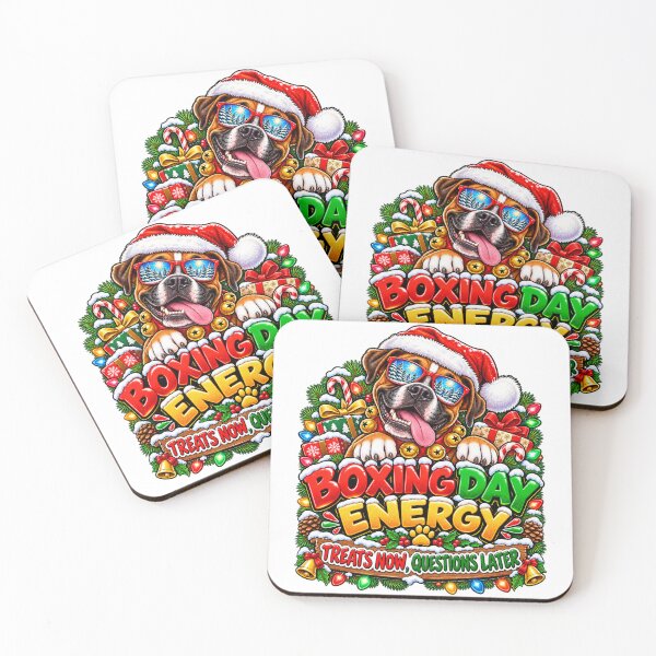 Item preview, Funny Boxer Christmas Boxing Day Energy Festive Dog Design designed and sold by JezzasFunnyShirts .