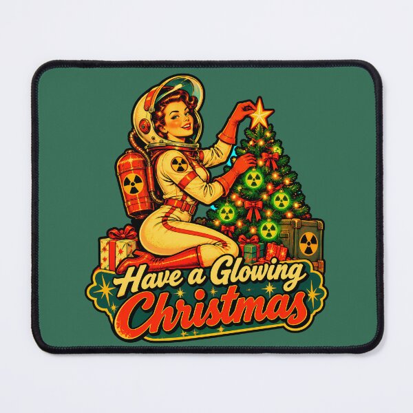 Item preview, Have a Glowing Christmas! Pin-Up Atomic Retro Christmas designed and sold by LV-creator.
