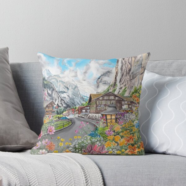 Item preview, Lauterbrunnen Swiss Alps Wall Art – Switzerland Landscape Painting designed and sold by POSTERIOCREW.