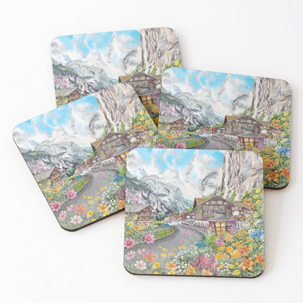 Item preview, Lauterbrunnen Swiss Alps Wall Art – Switzerland Landscape Painting designed and sold by POSTERIOCREW.