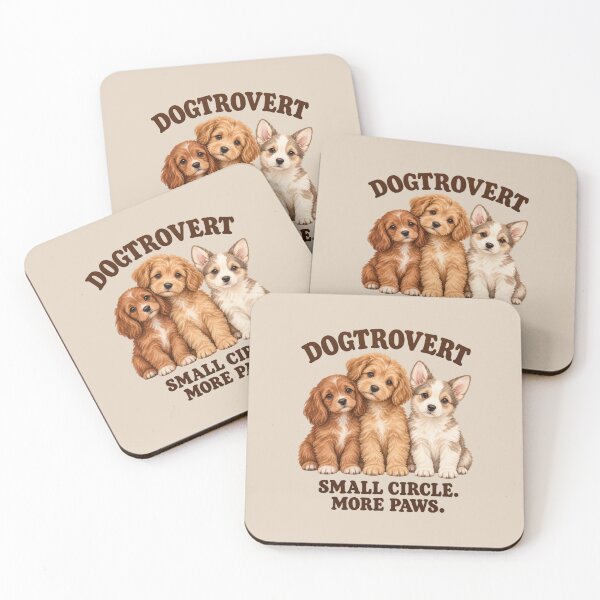 Item preview, Dogtrovert Watercolor Puppy Trio for Dog Parents — Heartwarming Friendship Gift designed and sold by Im-Ara.