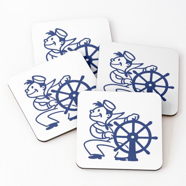 Item preview, Retro Sailor at the Wheel - Vintage Nautical Cartoon designed and sold by Grove of Things.