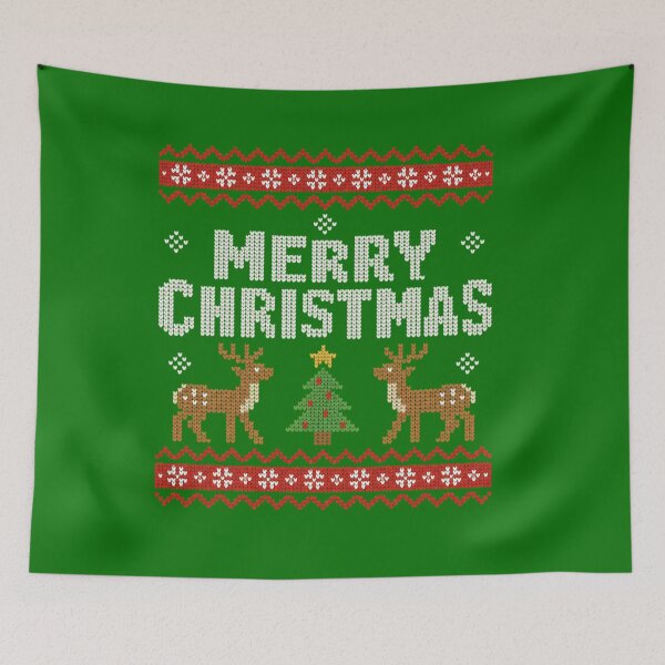 Item preview, Merry Christmas Ugly Christmas Pattern designed and sold by Vision Crafted.