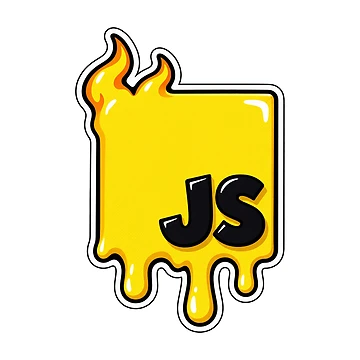 Artwork thumbnail, Melting JavaScript JS Logo Sticker - Web Developer Programmer by Stick Erify