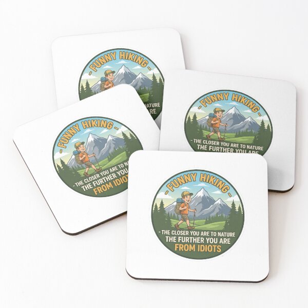 Item preview, Funny Hiking Sticker - Retro Nature Camping Quote Decal designed and sold by NovaVibe12.