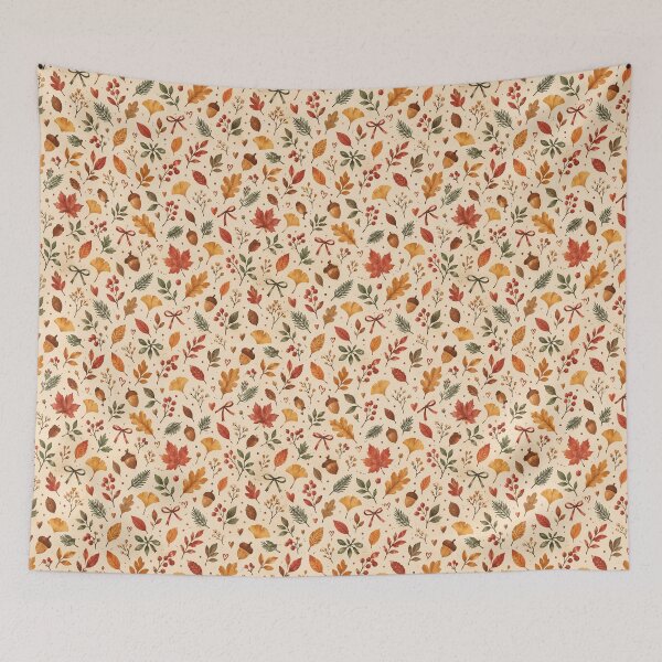 Item preview, Cute Autumn Leaves & Bows Pattern – Cozy Fall Cottagecore Aesthetic designed and sold by 1DreamerShop.