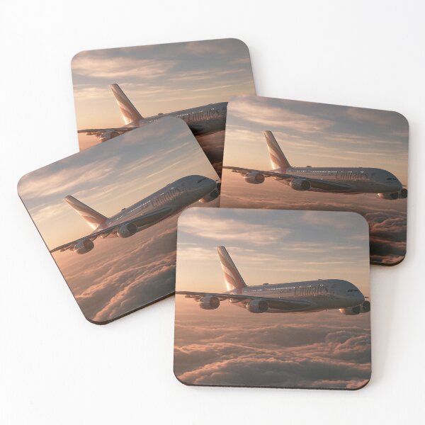 Item preview, Emirates A380 Above the Sunrise Clouds designed and sold by Skyframe Aviation.