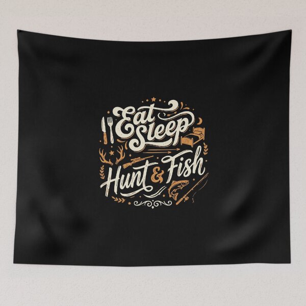 Item preview, Eat Sleep Hunt & Fish Hunter Fisherman Outdoorsman Lifestyle designed and sold by PopStars1993.