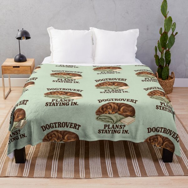 Item preview, Dogtrovert Watercolor Dachshund for Homebodies — Cozy Birthday Gift designed and sold by Im-Ara.