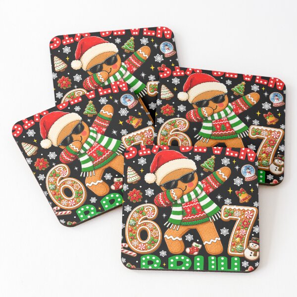 Item preview, Dabbing Gingerbread Man Six Seven Bruh Funny Christmas designed and sold by varin-studio.