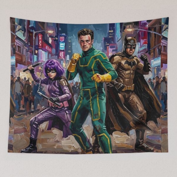 Item preview, Kick-Ass Superhero Action Fine Art Tribute designed and sold by Art's Diner.