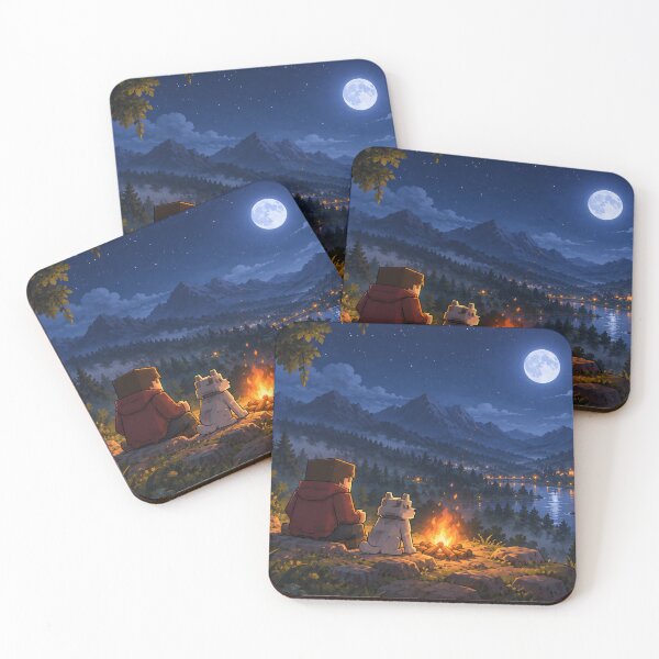 Item preview, Minecraft Moonlight Campfire designed and sold by Bram's Adventure Art.