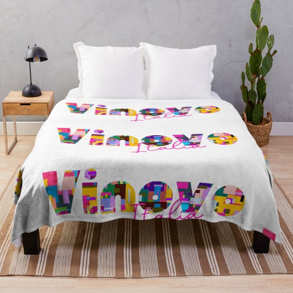 Item preview, Vinovo, Torino, Italy, Italia, colorful typography design for travellers designed and sold by Wanderful-roads.