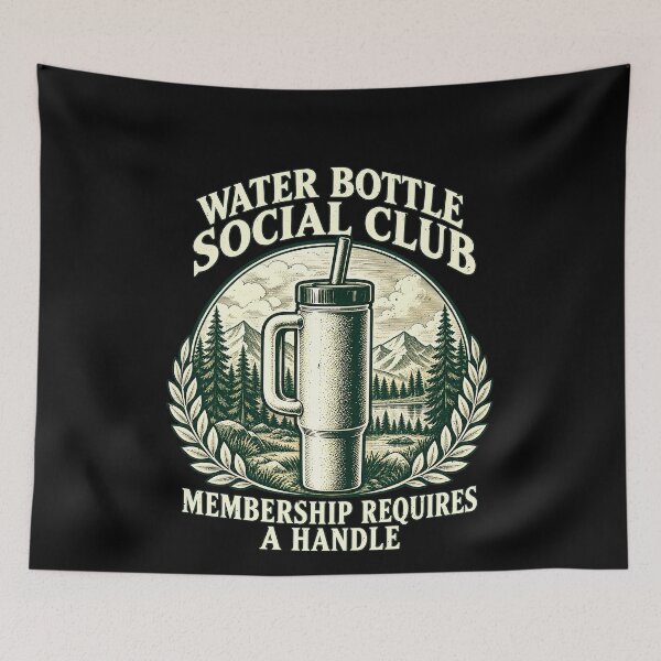 Item preview, Funny Hydration Club Membership Requires a Handle designed and sold by elderberry.