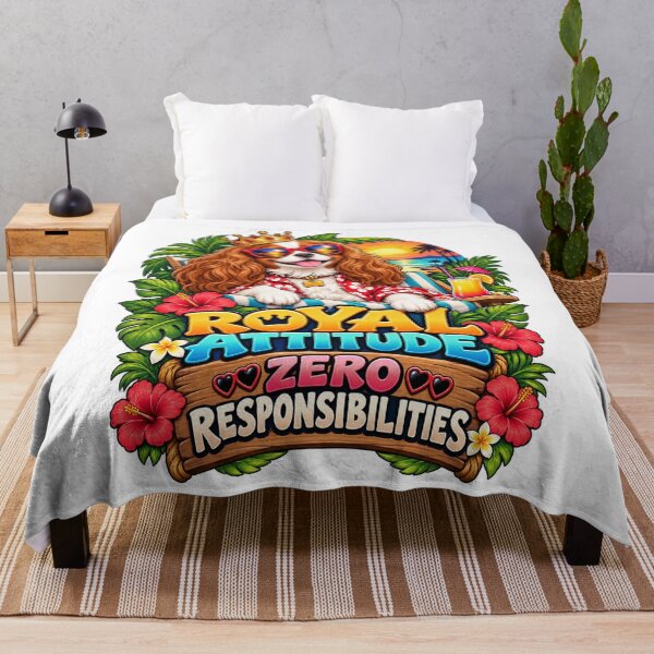 Item preview, Funny Cavalier King Charles Spaniel Royal Attitude Dog Design designed and sold by JezzasFunnyShirts .