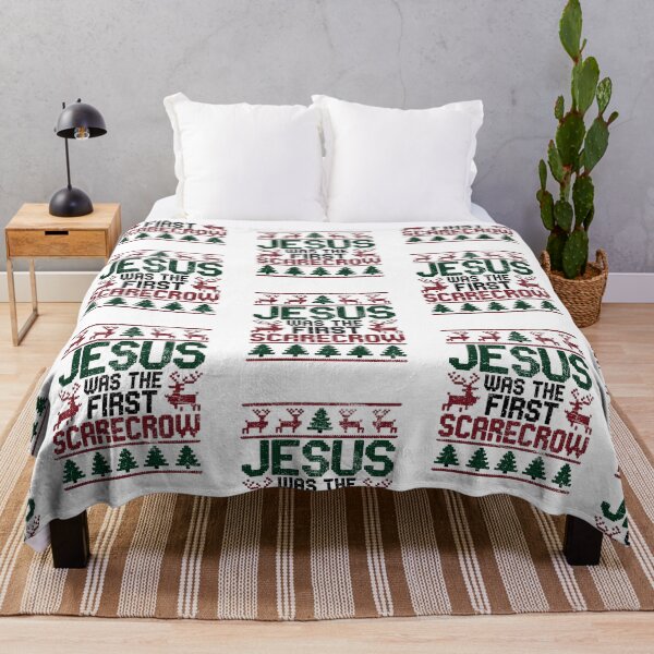 Item preview, Jesus was The First Scarecrow Ugly Sweater Style christmas designed and sold by ConklinZ.
