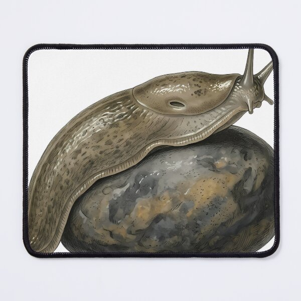 Item preview, Vintage Naturalist Cellar Slug on Dark Rounded River Pebble - Slug Plate designed and sold by Catch333.