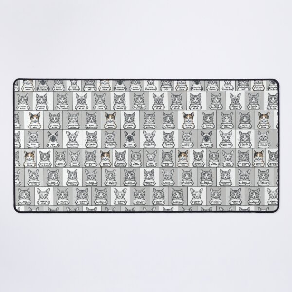 Item preview, Cat Mugshot Seamless Pattern Funny Naughty Cat Wild Pattern Gift designed and sold by FurRealStudioCo.