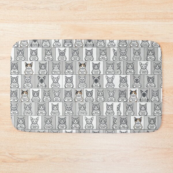 Item preview, Cat Mugshot Seamless Pattern Funny Naughty Cat Wild Pattern Gift designed and sold by FurRealStudioCo.