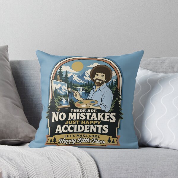 Item preview, Bob Ross No Mistakes Just Happy Accidents Happy Little Trees Vintage Retro Art designed and sold by karamram.