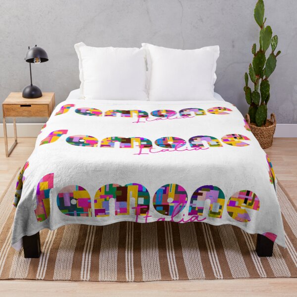 Item preview, Samone, Torino, Italy, Italia, colorful typography design for travellers designed and sold by Wanderful-roads.