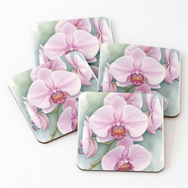 Item preview, Pink Watercolor Phalaenopsis Orchid Spray Painting designed and sold by VelloomStore.