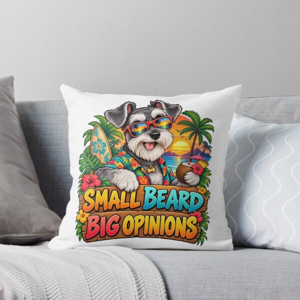 Item preview, Funny Miniature Schnauzer Small Beard Big Opinions Design designed and sold by JezzasFunnyShirts .