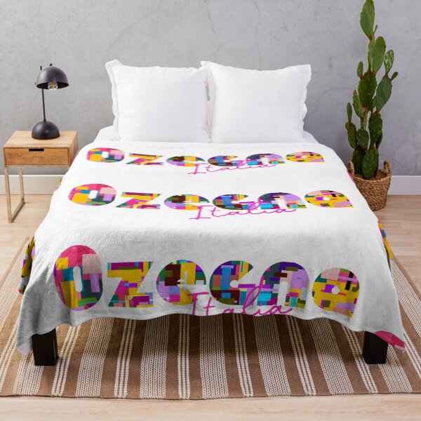 Item preview, Ozegna, Torino, Italy, Italia, colorful typography design for travellers designed and sold by Wanderful-roads.
