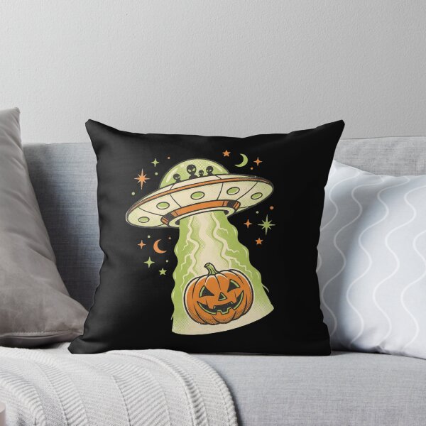 Item preview, Alien Abduction of a Pumpkin – Funny UFO Halloween Retro Sci-Fi Design designed and sold by FashionHubLK.