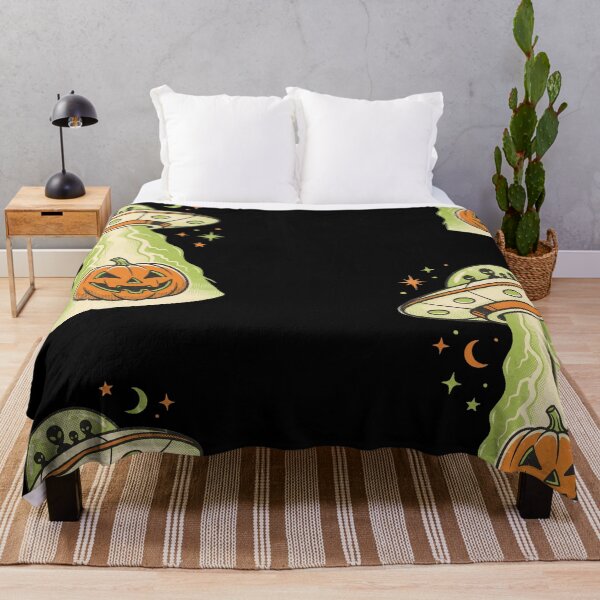 Item preview, Alien Abduction of a Pumpkin – Funny UFO Halloween Retro Sci-Fi Design designed and sold by FashionHubLK.