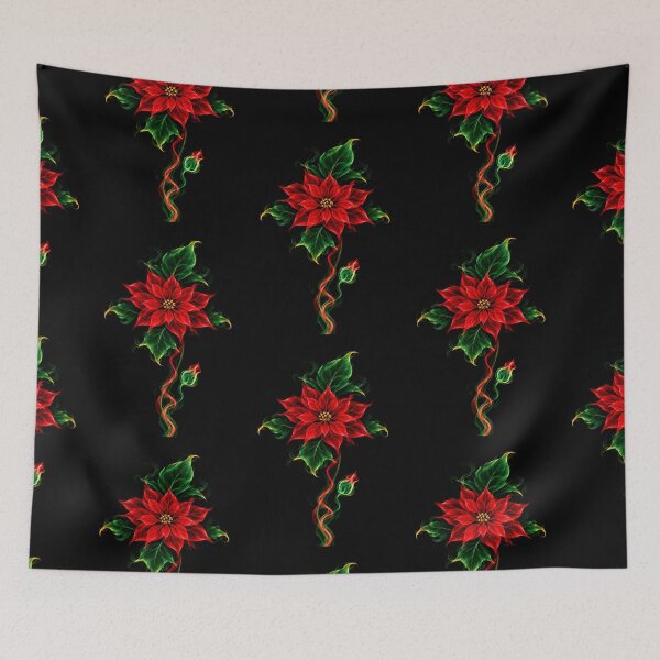 Item preview, Smoky Poinsettia - Red Christmas Star designed and sold by Kek-Ina.