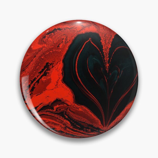 Item preview, Red and Black Fluid Marble Heart designed and sold by konyaaa.