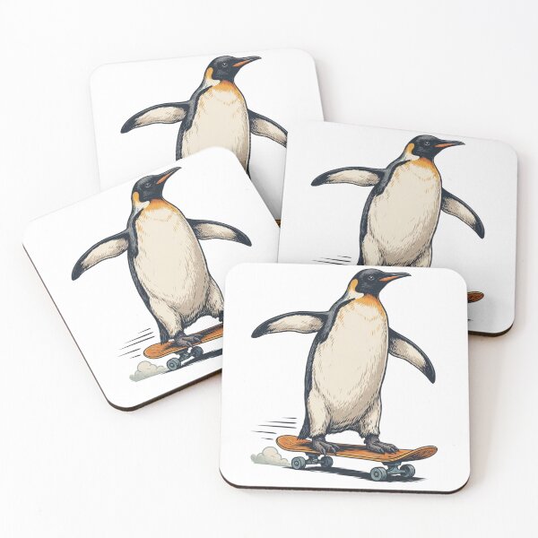 Item preview, Funny Penguin Riding Skateboard  designed and sold by No Excuses Supply.