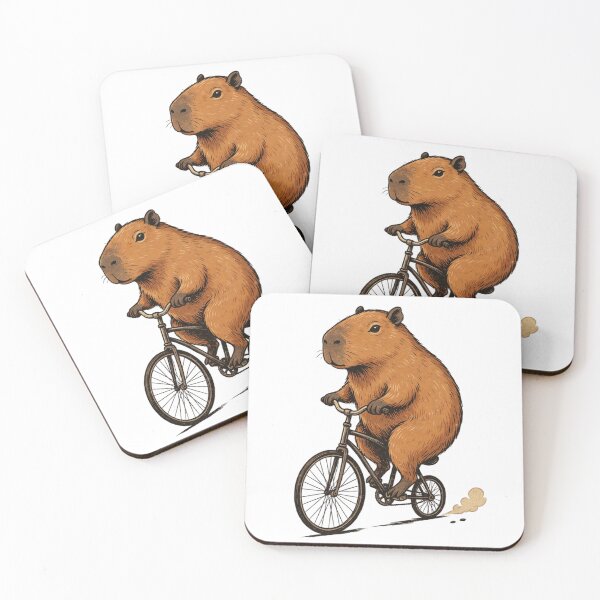 Item preview, Funny Capybara Riding Bicycle  designed and sold by No Excuses Supply.