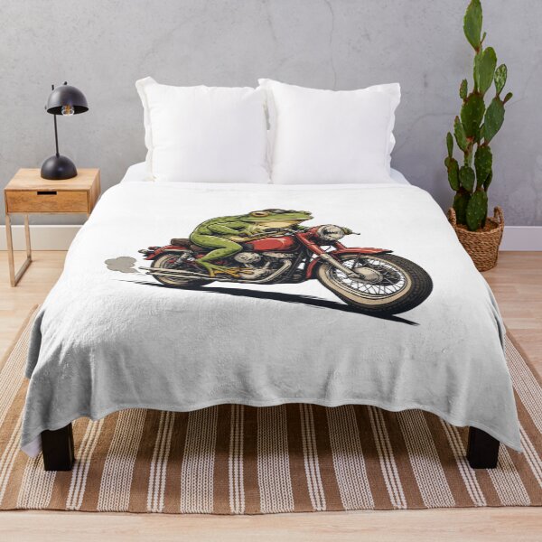 Item preview, Funny Frog Riding Motorcycle designed and sold by No Excuses Supply.