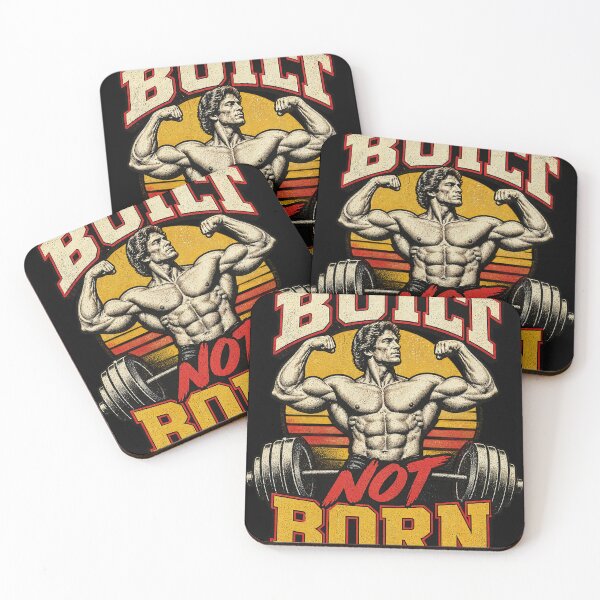 Item preview, Built Not Born Vintage Bodybuilding Motivation designed and sold by Minimal Drip.