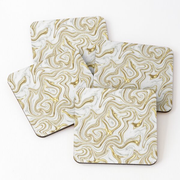 Item preview, White Marble & Gold designed and sold by FunFitsFactory.