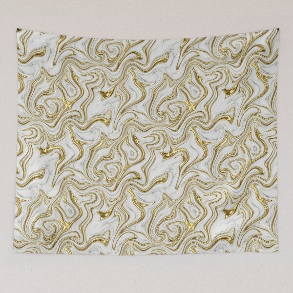 Item preview, White Marble & Gold designed and sold by FunFitsFactory.
