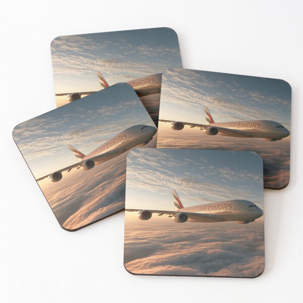 Item preview, Emirates A380 Across the Amber Horizon designed and sold by Skyframe Aviation.