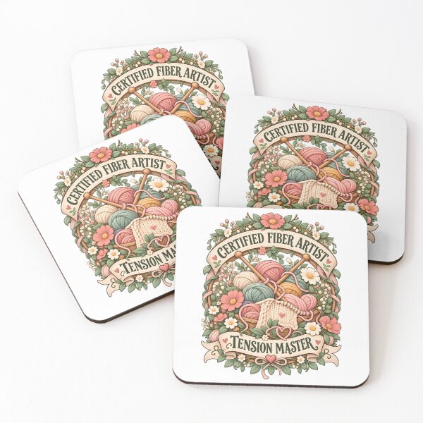 Item preview, Certified Fiber Artist Tension Master Cottagecore Badge designed and sold by Win Hardy.