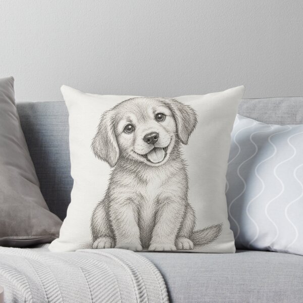 Item preview, Cute Puppy Pencil Drawing – Adorable Dog Graphite Sketch designed and sold by compugrove.