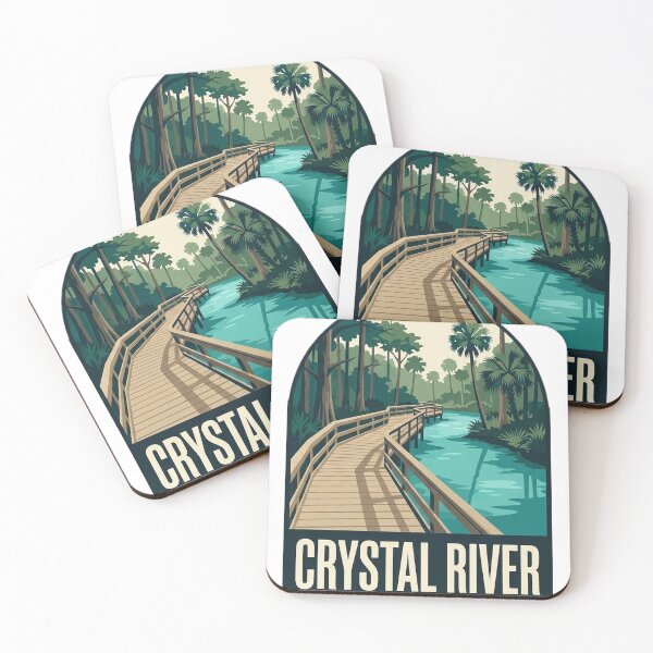 Item preview, Crystal River Florida Spring Run Boardwalk Arch Badge Sticker designed and sold by DetourDgn.