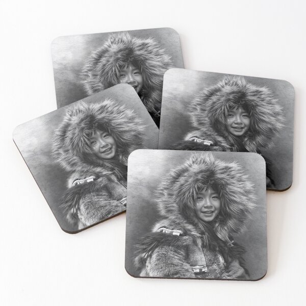 Item preview, Inuit Child in Fur Parka - Alaska 1903 - Vintage Arctic Photography designed and sold by Prepress.