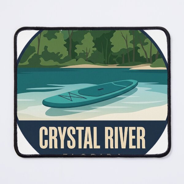 Item preview, Crystal River Florida Paddleboard Morning Circle Badge Sticker designed and sold by DetourDgn.